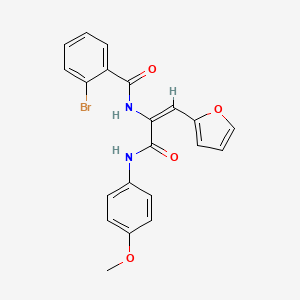 molecular formula C21H17BrN2O4 B5915813 2-bromo-N-(2-(2-furyl)-1-{[(4-methoxyphenyl)amino]carbonyl}vinyl)benzamide 