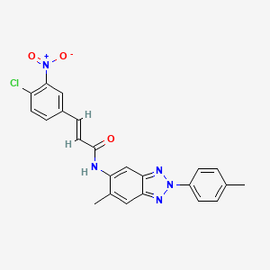 3-(4-chloro-3-nitrophenyl)-N-[6-methyl-2-(4-methylphenyl)-2H-1,2,3-benzotriazol-5-yl]acrylamide