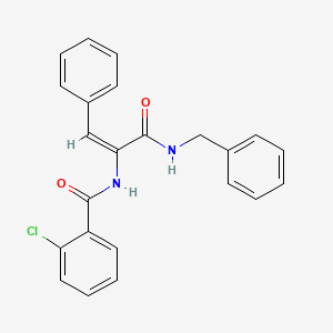 molecular formula C23H19ClN2O2 B5915870 N-{1-[(benzylamino)carbonyl]-2-phenylvinyl}-2-chlorobenzamide 