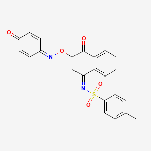 4-methyl-N-[4-oxo-3-{[(4-oxo-2,5-cyclohexadien-1-ylidene)amino]oxy}-1(4H)-naphthalenylidene]benzenesulfonamide
