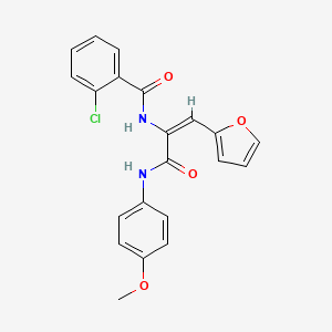 2-chloro-N-(2-(2-furyl)-1-{[(4-methoxyphenyl)amino]carbonyl}vinyl)benzamide