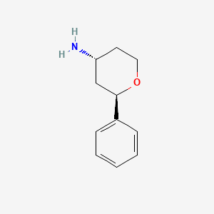 molecular formula C11H15NO B591589 (2R,4R)-2-苯基四氢-2H-吡喃-4-胺 CAS No. 911826-56-7