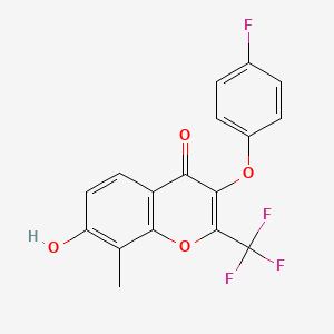 3-(4-fluorophenoxy)-7-hydroxy-8-methyl-2-(trifluoromethyl)-4H-chromen-4-one