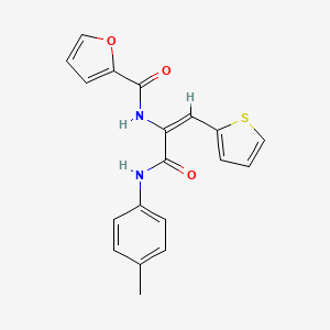 molecular formula C19H16N2O3S B5915891 N-[1-{[(4-methylphenyl)amino]carbonyl}-2-(2-thienyl)vinyl]-2-furamide 