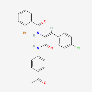 N-[1-{[(4-acetylphenyl)amino]carbonyl}-2-(4-chlorophenyl)vinyl]-2-bromobenzamide