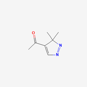 molecular formula C7H10N2O B591592 1-(3,3-Dimethyl-3H-pyrazol-4-yl)ethanone CAS No. 128641-91-8