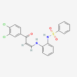 N-(2-{[3-(3,4-dichlorophenyl)-3-oxo-1-propen-1-yl]amino}phenyl)benzenesulfonamide