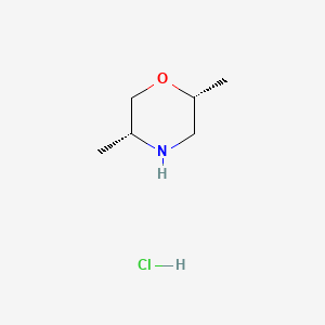molecular formula C6H14ClNO B591597 (2R,5R)-2,5-Dimethylmorpholine hydrochloride CAS No. 1639886-52-4