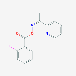 molecular formula C14H11IN2O2 B5915974 1-(2-pyridinyl)ethanone O-(2-iodobenzoyl)oxime 