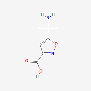 molecular formula C7H10N2O3 B591600 5-(2-Aminopropan-2-yl)isoxazole-3-carboxylic acid CAS No. 138741-98-7