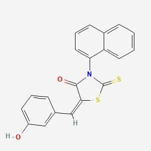 molecular formula C20H13NO2S2 B5916020 5-(3-hydroxybenzylidene)-3-(1-naphthyl)-2-thioxo-1,3-thiazolidin-4-one 