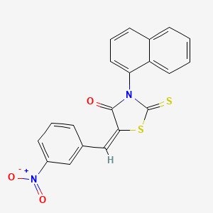 molecular formula C20H12N2O3S2 B5916037 3-(1-naphthyl)-5-(3-nitrobenzylidene)-2-thioxo-1,3-thiazolidin-4-one 