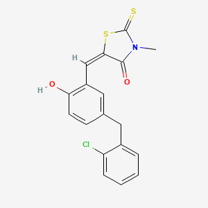 5-[5-(2-chlorobenzyl)-2-hydroxybenzylidene]-3-methyl-2-thioxo-1,3-thiazolidin-4-one