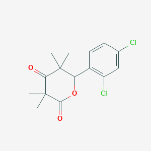 molecular formula C15H16Cl2O3 B5916044 6-(2,4-dichlorophenyl)-3,3,5,5-tetramethyldihydro-2H-pyran-2,4(3H)-dione 