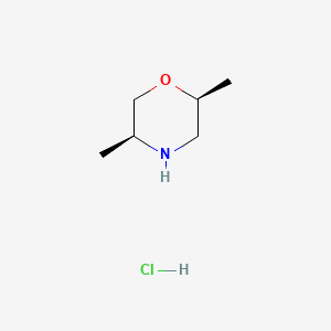 molecular formula C6H14ClNO B591609 (2S,5S)-2,5-Dimethylmorpholine hydrochloride CAS No. 1820580-79-7