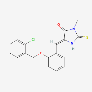 5-{2-[(2-chlorobenzyl)oxy]benzylidene}-3-methyl-2-thioxo-4-imidazolidinone