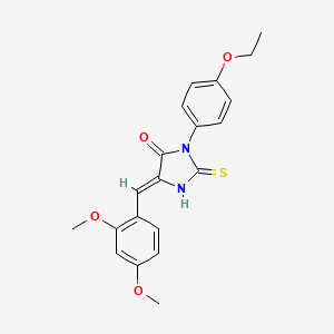 molecular formula C20H20N2O4S B5916144 5-(2,4-dimethoxybenzylidene)-3-(4-ethoxyphenyl)-2-thioxo-4-imidazolidinone 