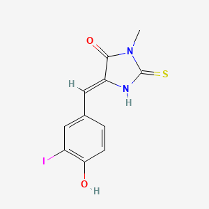 molecular formula C11H9IN2O2S B5916150 5-(4-hydroxy-3-iodobenzylidene)-3-methyl-2-thioxo-4-imidazolidinone 