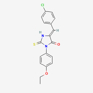 molecular formula C18H15ClN2O2S B5916176 5-(4-chlorobenzylidene)-3-(4-ethoxyphenyl)-2-thioxo-4-imidazolidinone CAS No. 62468-60-4