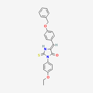 molecular formula C25H22N2O3S B5916225 5-[4-(benzyloxy)benzylidene]-3-(4-ethoxyphenyl)-2-thioxo-4-imidazolidinone 