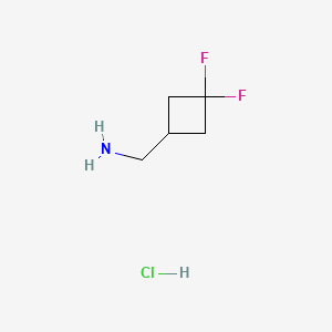 molecular formula C5H10ClF2N B591627 (3,3-二氟环丁基)甲胺盐酸盐 CAS No. 1159813-93-0