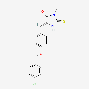 5-{4-[(4-chlorobenzyl)oxy]benzylidene}-3-methyl-2-thioxo-4-imidazolidinone