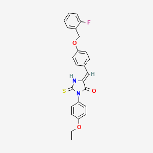 molecular formula C25H21FN2O3S B5916289 3-(4-ethoxyphenyl)-5-{4-[(2-fluorobenzyl)oxy]benzylidene}-2-thioxo-4-imidazolidinone 