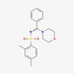 molecular formula C19H22N2O3S B5916291 2,4-dimethyl-N-[4-morpholinyl(phenyl)methylene]benzenesulfonamide 