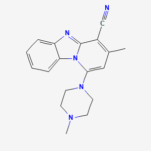 molecular formula C18H19N5 B5916293 3-methyl-1-(4-methyl-1-piperazinyl)pyrido[1,2-a]benzimidazole-4-carbonitrile CAS No. 5849-30-9