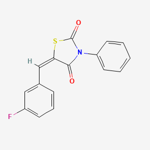 molecular formula C16H10FNO2S B5916302 5-(3-fluorobenzylidene)-3-phenyl-1,3-thiazolidine-2,4-dione 