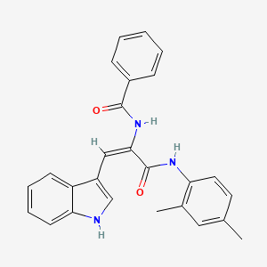 molecular formula C26H23N3O2 B5916310 N-[1-{[(2,4-dimethylphenyl)amino]carbonyl}-2-(1H-indol-3-yl)vinyl]benzamide 