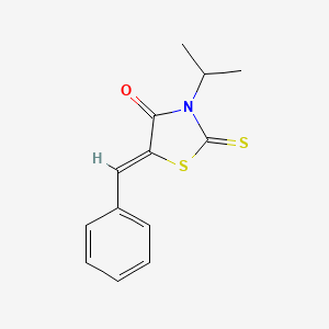 molecular formula C13H13NOS2 B5916317 5-benzylidene-3-isopropyl-2-thioxo-1,3-thiazolidin-4-one 