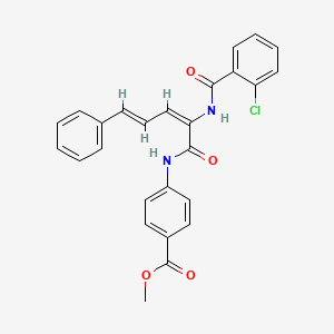 molecular formula C26H21ClN2O4 B5916328 methyl 4-({2-[(2-chlorobenzoyl)amino]-5-phenyl-2,4-pentadienoyl}amino)benzoate 