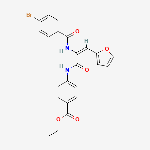 molecular formula C23H19BrN2O5 B5916333 ethyl 4-{[2-[(4-bromobenzoyl)amino]-3-(2-furyl)acryloyl]amino}benzoate 