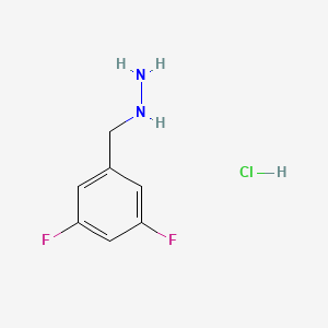 molecular formula C7H9ClF2N2 B591634 (3,5-Difluorobenzyl)hydrazine hydrochloride CAS No. 1864073-05-1