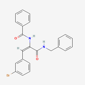 molecular formula C23H19BrN2O2 B5916343 N-[1-[(benzylamino)carbonyl]-2-(3-bromophenyl)vinyl]benzamide 