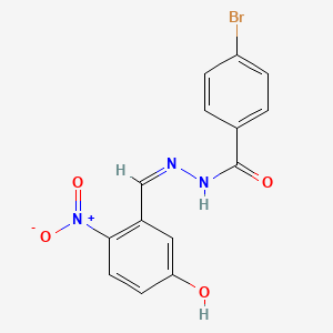 molecular formula C14H10BrN3O4 B5916349 4-bromo-N'-(5-hydroxy-2-nitrobenzylidene)benzohydrazide 