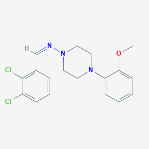molecular formula C18H19Cl2N3O B5916353 N-(2,3-dichlorobenzylidene)-4-(2-methoxyphenyl)-1-piperazinamine 