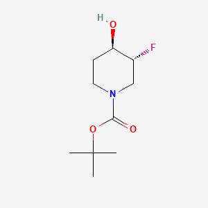 molecular formula C10H18FNO3 B591636 (3R,4R)-tert-Butyl 3-fluoro-4-hydroxypiperidine-1-carboxylate CAS No. 1174020-43-9