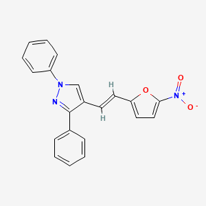 molecular formula C21H15N3O3 B5916373 4-[2-(5-nitro-2-furyl)vinyl]-1,3-diphenyl-1H-pyrazole 