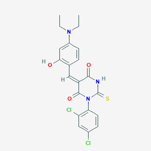 1-(2,4-dichlorophenyl)-5-[4-(diethylamino)-2-hydroxybenzylidene]-2-thioxodihydro-4,6(1H,5H)-pyrimidinedione