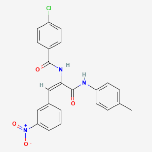 4-chloro-N-[1-{[(4-methylphenyl)amino]carbonyl}-2-(3-nitrophenyl)vinyl]benzamide