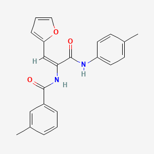 molecular formula C22H20N2O3 B5916417 N-(2-(2-furyl)-1-{[(4-methylphenyl)amino]carbonyl}vinyl)-3-methylbenzamide 