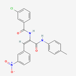 molecular formula C23H18ClN3O4 B5916418 3-chloro-N-[1-{[(4-methylphenyl)amino]carbonyl}-2-(3-nitrophenyl)vinyl]benzamide 