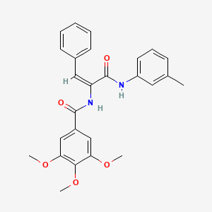 molecular formula C26H26N2O5 B5916421 3,4,5-trimethoxy-N-(1-{[(3-methylphenyl)amino]carbonyl}-2-phenylvinyl)benzamide 