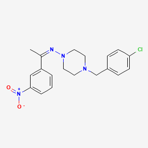 4-(4-chlorobenzyl)-N-[1-(3-nitrophenyl)ethylidene]-1-piperazinamine
