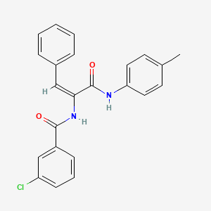 3-chloro-N-(1-{[(4-methylphenyl)amino]carbonyl}-2-phenylvinyl)benzamide