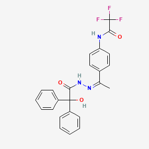 molecular formula C24H20F3N3O3 B5916475 2,2,2-trifluoro-N-(4-{N-[hydroxy(diphenyl)acetyl]ethanehydrazonoyl}phenyl)acetamide 