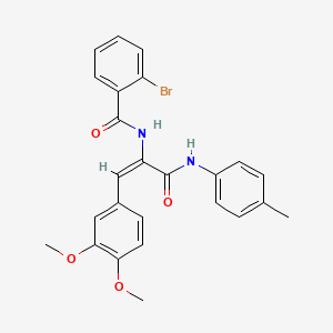 molecular formula C25H23BrN2O4 B5916479 2-bromo-N-(2-(3,4-dimethoxyphenyl)-1-{[(4-methylphenyl)amino]carbonyl}vinyl)benzamide 