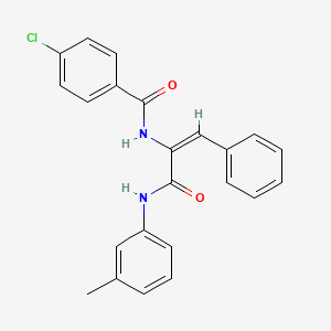 molecular formula C23H19ClN2O2 B5916496 4-chloro-N-(1-{[(3-methylphenyl)amino]carbonyl}-2-phenylvinyl)benzamide 